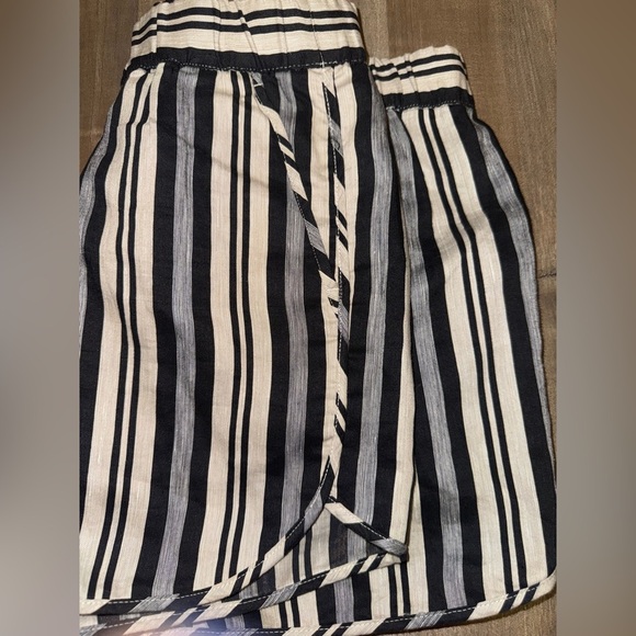 Madewell NWT Linen Evelyn Striped Black & Tan Size XS - Picture 10 of 10